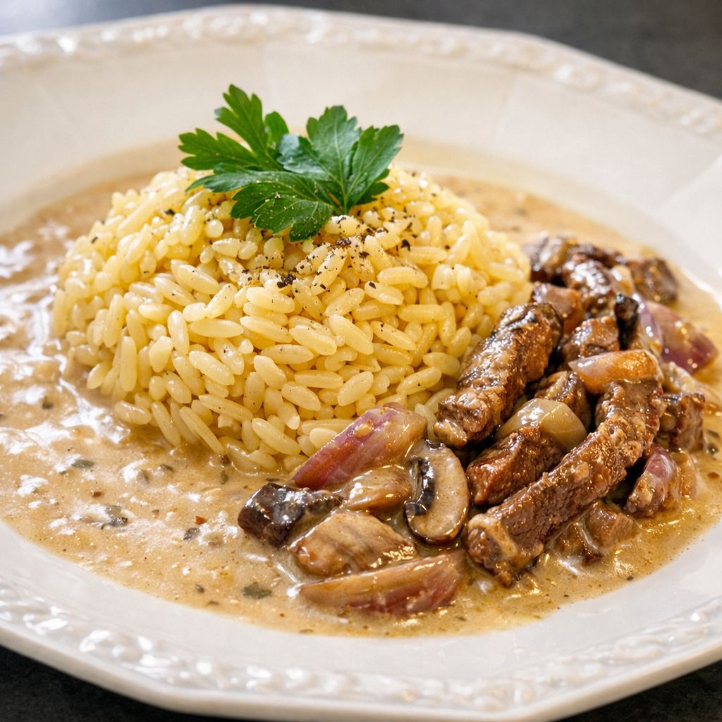 beef stroganoff nach baiti art