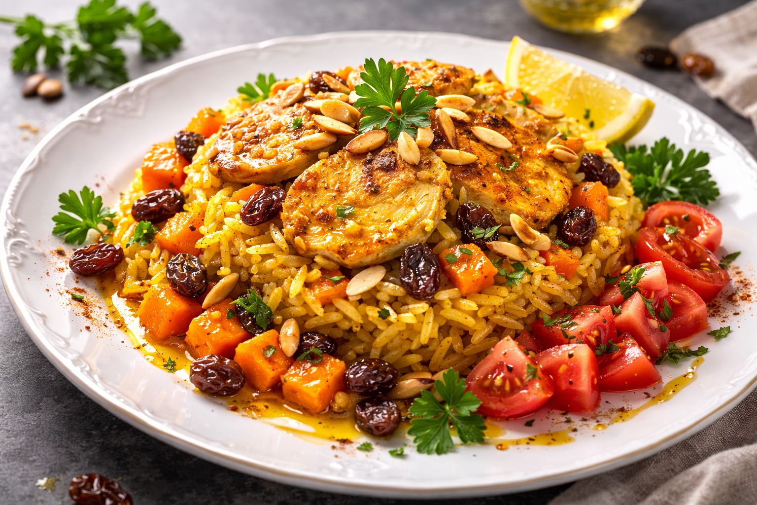 kabsa mit hänchen