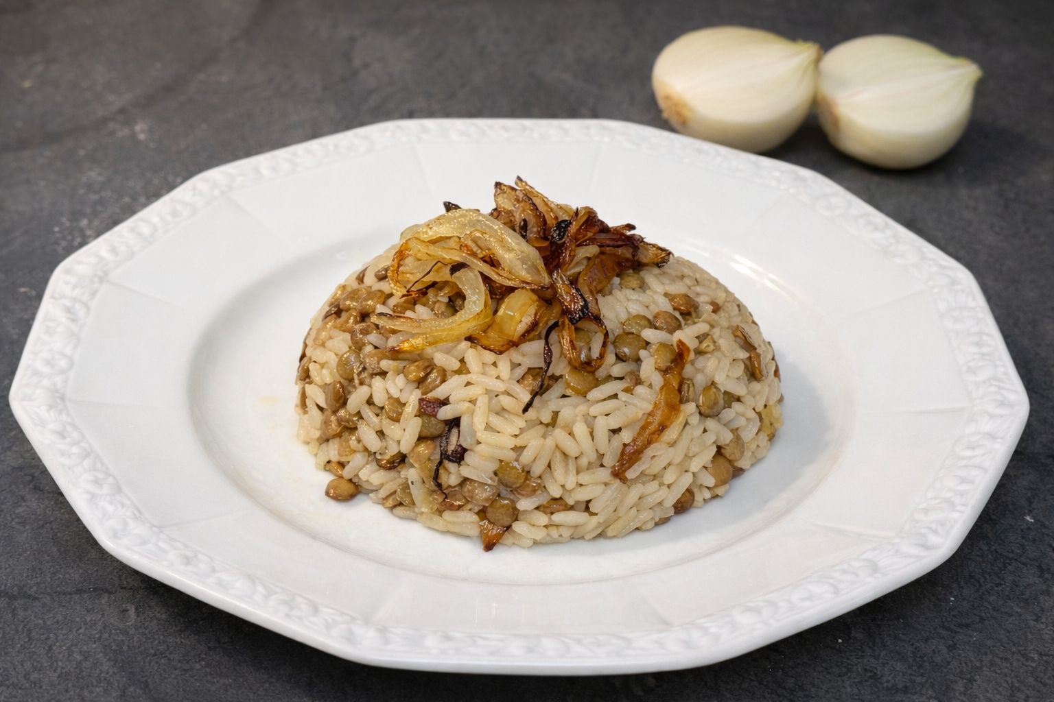 mujaddara mit reis