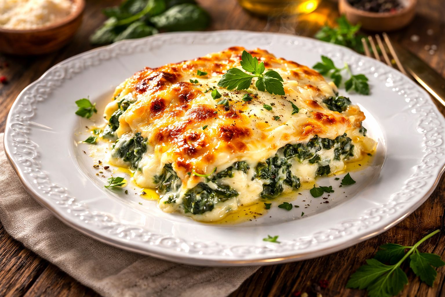 spinatlasagne nach baiti art